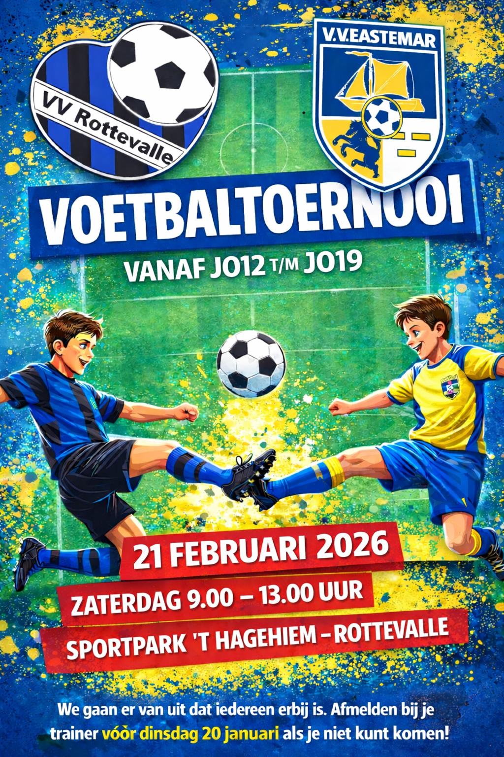 Voetbaltoernooi JO13/JO15/JO17